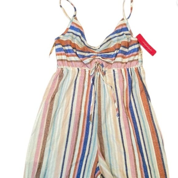 NWT Striped Multicolor Jumpsuit Romper Coverup Size MEDIUM - Picture 2 of 7